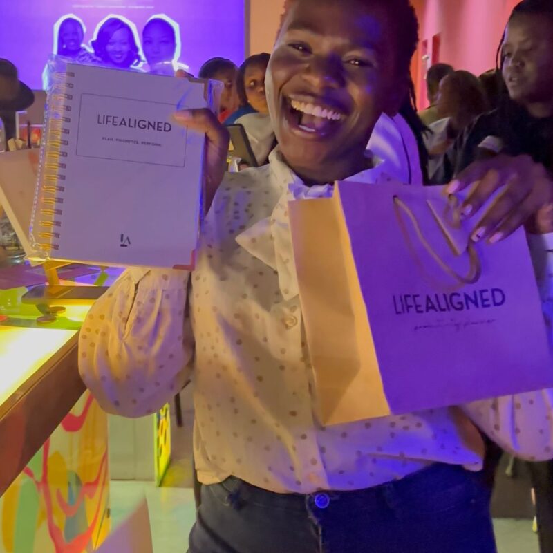 Life Aligned pop-up event setup